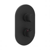 Ravak Chrome II X070467 bateria wannowo-prysznicowa podtynkowa termostatyczna czarna