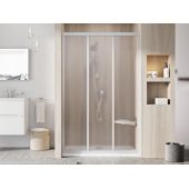 Ravak Supernova 00V40UR2ZG drzwi prysznicowe 80 cm rozsuwane satyna mat/szkło ze wzorem