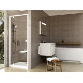 Ravak Pivot 03G40101Z1 drzwi prysznicowe 80 cm uchylne biały połysk/szkło przezroczyste