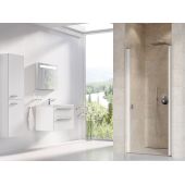 Ravak Chrome 0QV40100Z1 drzwi prysznicowe 80 cm uchylne biały połysk/szkło przezroczyste
