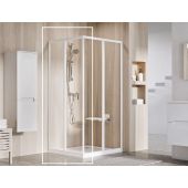 Ravak Supernova 14V701O2Z1 drzwi prysznicowe 90 cm rozsuwane biały połysk/szkło przezroczyste