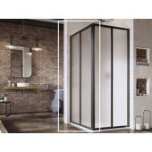 Ravak Supernova 14V703O2ZG drzwi prysznicowe 90 cm rozsuwane czarny mat/