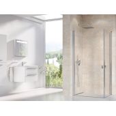 Ravak Chrome 1QV40C01Z1 drzwi prysznicowe 80 cm uchylne aluminium połysk/szkło przezroczyste