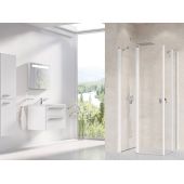 Ravak Chrome 1QVA0100Z1 drzwi prysznicowe 100 cm uchylne biały połysk/szkło przezroczyste