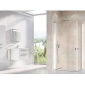 Ravak Chrome 1QVA0101Z1 drzwi prysznicowe 100 cm uchylne biały połysk/szkło przezroczyste