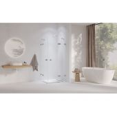 Ravak Brillant 1UV44A00Z1 kabina prysznicowa 80x80 cm kwadratowa chrom połysk/szkło przezroczyste