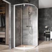 Ravak Nexty 3O677101Z1 kabina prysznicowa 90x90 cm półokrągła biały połysk/szkło przezroczyste