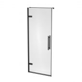 Ravak Cool! X0VV40300Z1 drzwi prysznicowe 80 cm uchylne czarny mat/szkło przezroczyste