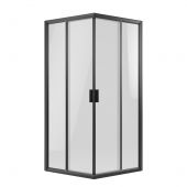 Ravak Blix Slim X1XM40300Z1 drzwi prysznicowe 80 cm rozsuwane czarny mat/szkło przezroczyste