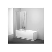 Ravak Chrome 7QLA0100Z1 parawan nawannowy 100 cm 2-częściowy biały połysk/szkło przezroczyste