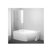Ravak Rosa 7QLM0C00Y1 parawan nawannowy 85 cm 1-częściowy aluminium połysk/szkło przezroczyste