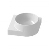 Ravak Yard XJX01228000 umywalka 28x28 cm narożna ścienna-meblowa biała