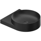 Ravak Yard XJX0D240002 umywalka 50x40.5 cm półokrągła ścienna-meblowa czarna
