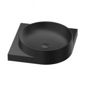 Ravak Yard XJX0D245000 umywalka 45x45 cm narożna ścienna-meblowa czarna