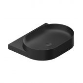 Ravak Yard XJX0D260002 umywalka 60.5x50 cm półokrągła ścienna-meblowa czarna