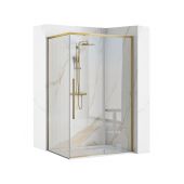 Rea Solar Brush Gold REAK9511 kabina prysznicowa 120x90 cm prostokątna złoty szczotkowany/szkło przezroczyste
