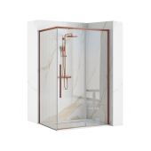 Rea Solar Brush Copper REAK9513 kabina prysznicowa 100x80 cm prostokątna miedź mat/szkło przezroczyste