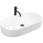 Rea Nadia REAU5801 umywalka 71x38.5 cm owalna nablatowa biała