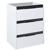 Roca Alpine A857866606 szafka 58.5x45.2x74 cm podumywalkowa wisząca biała-czarna