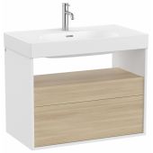 Roca Meridian A858107607 szafka 80x46x56.5 cm podumywalkowa wisząca biała-dąb