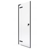 Roca Metropolis-N AMP0810016M drzwi prysznicowe 100 cm uchylne czarny mat/szkło przezroczyste
