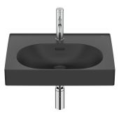 Roca Meridian A327741080 umywalka 55x46 cm prostokątna ścienna-meblowa czarna