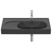 Roca Meridian A327744080 umywalka 80x46 cm prostokątna ścienna-meblowa czarna