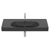 Roca Meridian A327746080 umywalka 100x46 cm prostokątna ścienna-meblowa czarna