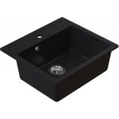 Ruvetti Ditto 3001DBC60W zlewozmywak granitowy 56x51 cm czarny