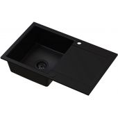 Ruvetti Signum 3001SFB160W zlewozmywak granitowy 79x50 cm czarny