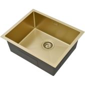 Ruvetti Stelio 5001SPVDCH60P zlewozmywak stalowy z syfonem 54x44 cm złoty