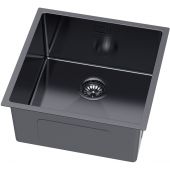 Ruvetti Stelio 5001SPVDGRF50P zlewozmywak stalowy z syfonem 44x44 cm grafit