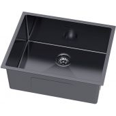 Ruvetti Stelio 5001SPVDGRF60P zlewozmywak stalowy z syfonem 54x44 cm grafit