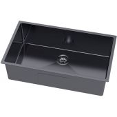 Ruvetti Stelio 5001SPVDGRF80P zlewozmywak stalowy z syfonem 74x44 cm grafit