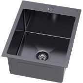 Ruvetti Masivo 5002MPVDGRF40W zlewozmywak z dozownikiem 50x40 cm grafit