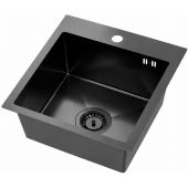 Ruvetti Look 5003LPVDBL50W zlewozmywak stalowy 50x45 cm czarny