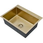Ruvetti Look 5003LPVDCH60W zlewozmywak z dozownikiem 58x45 cm złoty