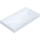 Ruvetti Erna DOLER80 umywalka 80x45 cm prostokątna wpuszczana-nablatowa biała