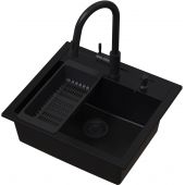 Ruvetti Frigo LP3200FR5651FBW zlewozmywak z baterią i akcesoriami czarny/czarny