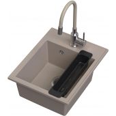 Ruvetti Natu Box LP3200NB4050BEW zlewozmywak z baterią i akcesoriami beżowy/stal