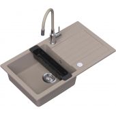 Ruvetti Natu Maxi LP3200NM7744BEW zlewozmywak z baterią i akcesoriami beżowy/stal