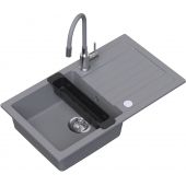 Ruvetti Natu Maxi LP3200NM7744GRW zlewozmywak z baterią i akcesoriami szary/stal