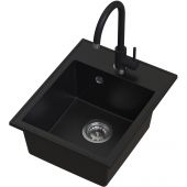 Ruvetti Tito Box LP3200TB4050BCW zlewozmywak z baterią czarny/czarny