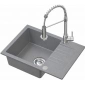 Ruvetti Cooksy Chef LPCC6244GRSE zlewozmywak z baterią szary/stal