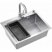 Ruvetti Look LPLOOK605200BSF zlewozmywak z baterią i akcesoriami stal/stal