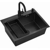 Ruvetti Look LPLOOK605200PVDBLF zlewozmywak z baterią i akcesoriami czarny/czarny