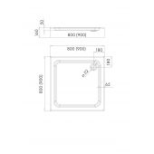 Sea-Horse QBO BKB421 brodzik półokrągły 80x80 cm biały