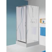 Sanplast TX 600271129038231 ścianka prysznicowa 70 cm srebrny połysk/szkło ze wzorem
