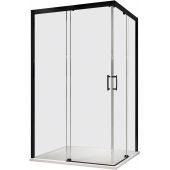 Sanplast Free Zone 600271352059401 kabina prysznicowa 100x100 cm kwadratowa czarny mat/szkło przezroczyste