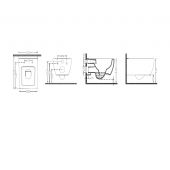 Vilarte by Dura First 5331MS miska wc wisząca bez kołnierza czarny mat